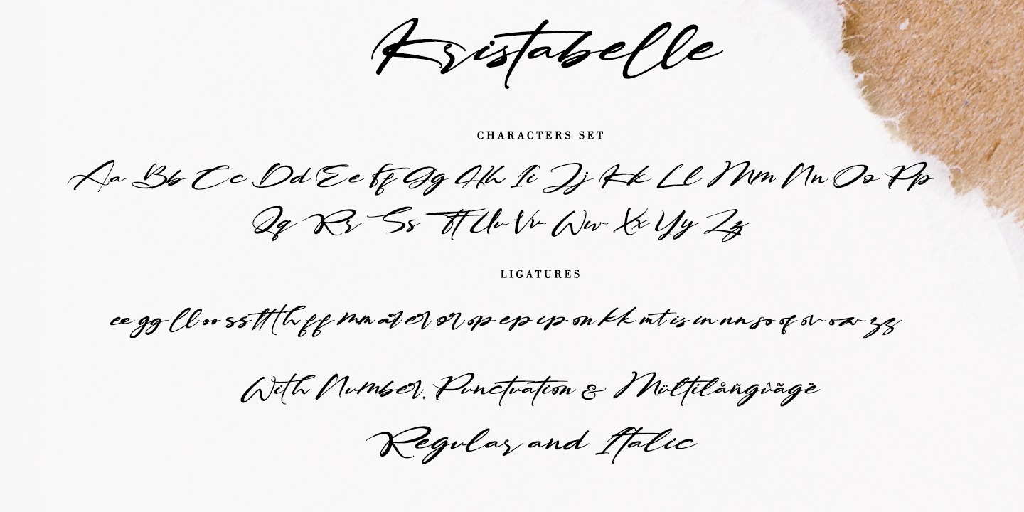 Пример шрифта Kristabelle #3